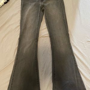 Black wash flare jeans